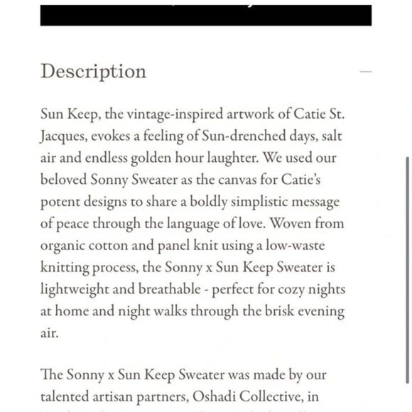 Christy Dawn The Sonny x Sun Keep Rust Sweater Sweatshirt NWT Size Large - Picture 8 of 8